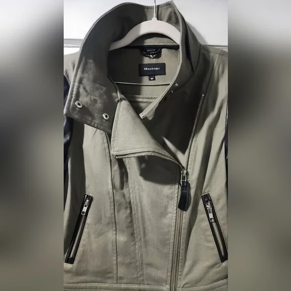🌷Mackage Women's Andra Moto Canvas Leather Jacket🌷 Like NEW size:S - Picture 7 of 9